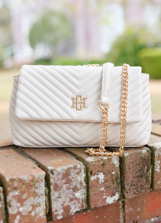 Leigh Quilted Crossbody-Cream