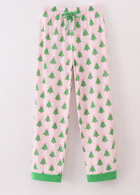 Adult Christmas Tree Printed Pajama Pants