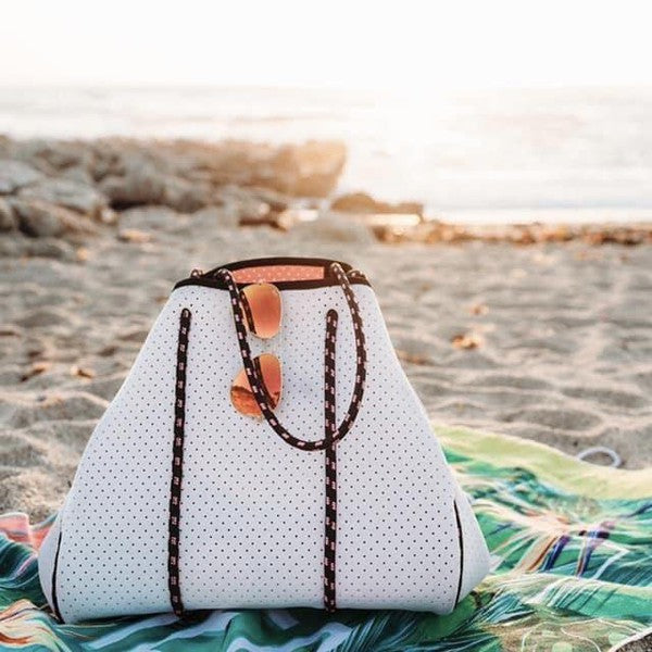 The Crystal - White Neoprene Bag