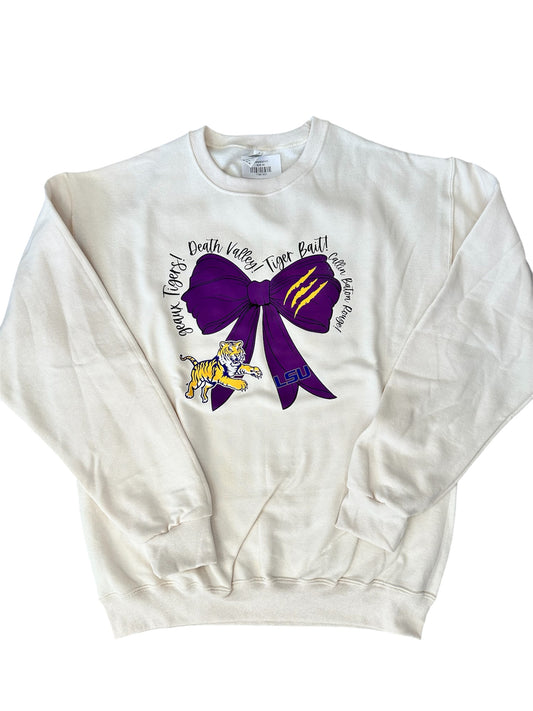 LSU Coquette Bow Sweatshirt