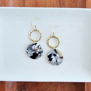 Rylee Earrings- Ivory & Slate