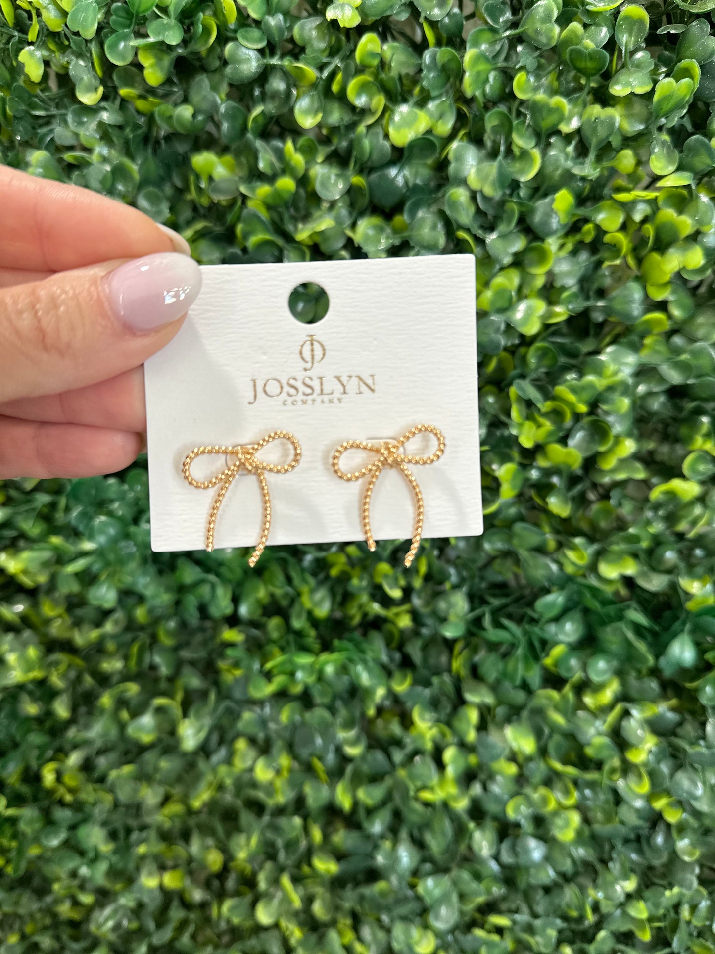 Rope Bow Stud Earrings