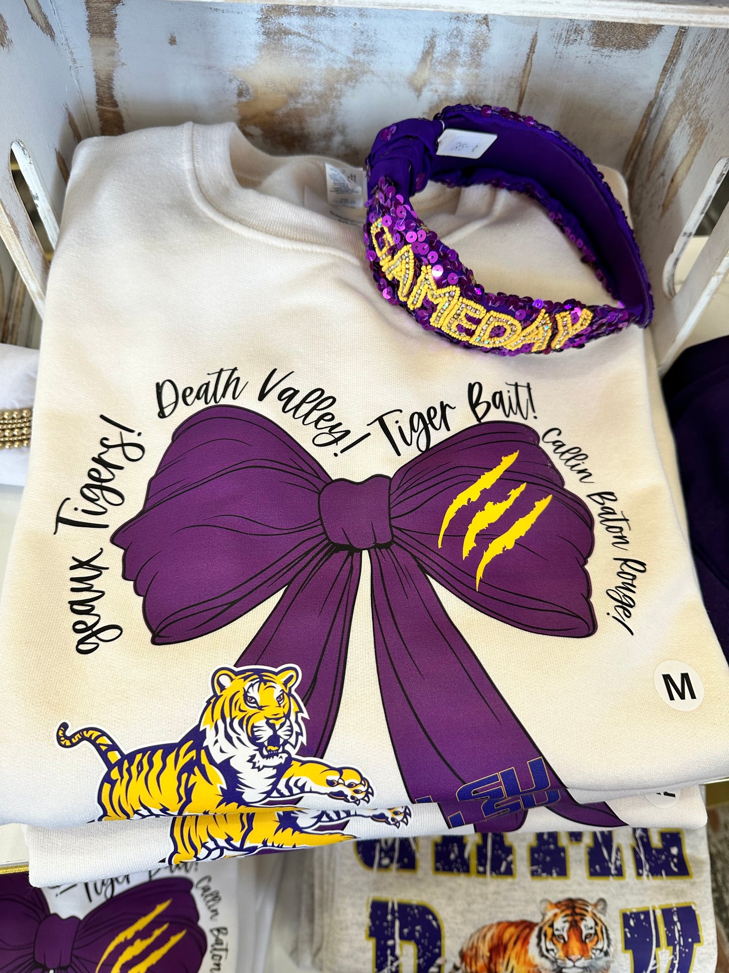 LSU Coquette Bow Sweatshirt