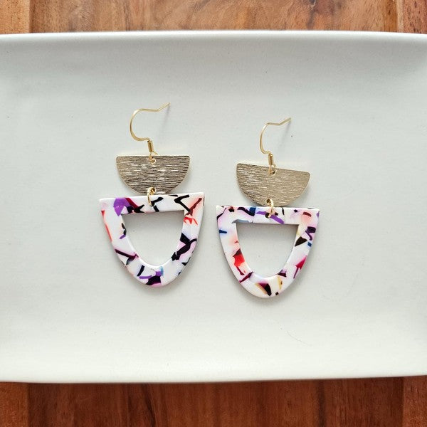 Irene Earrings- Marble Confetti