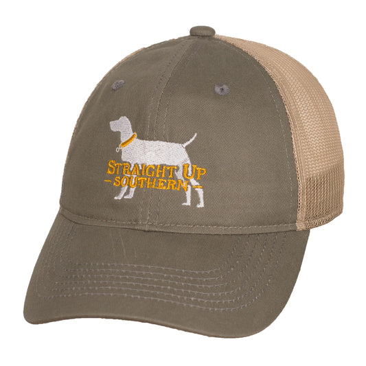 Straight Up Southern Dog Logo Mesh Hat