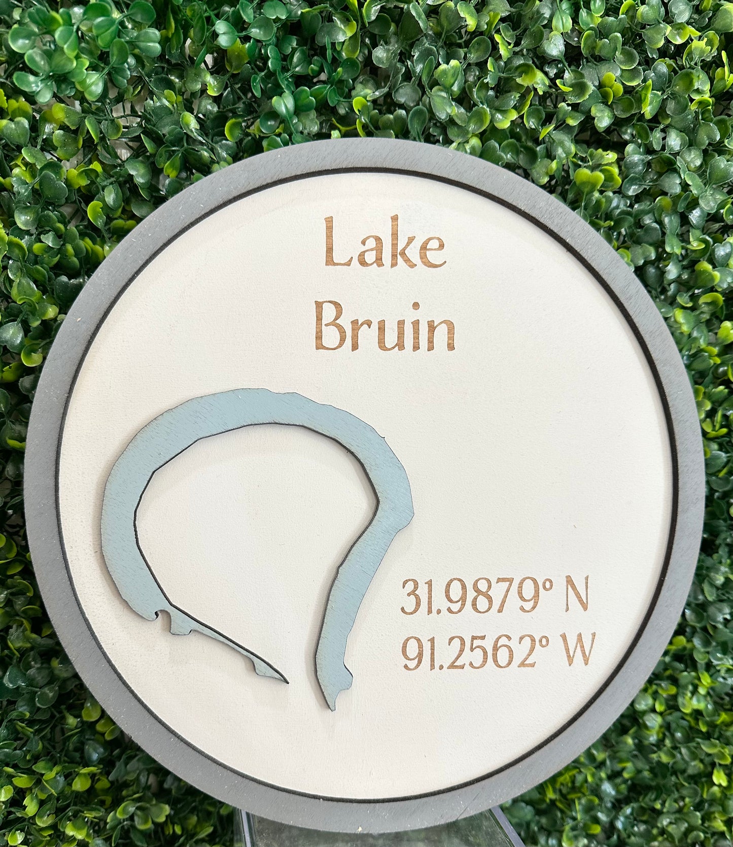 11” Round Lake Bruin Sign