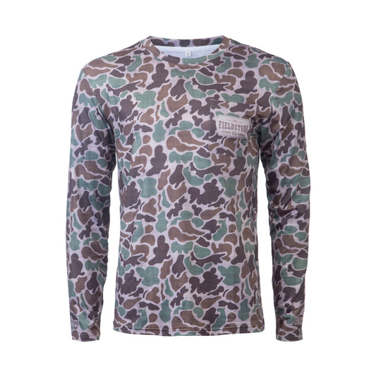 Dry-Fit Pocketed Long Sleeve Camo Tee Youth