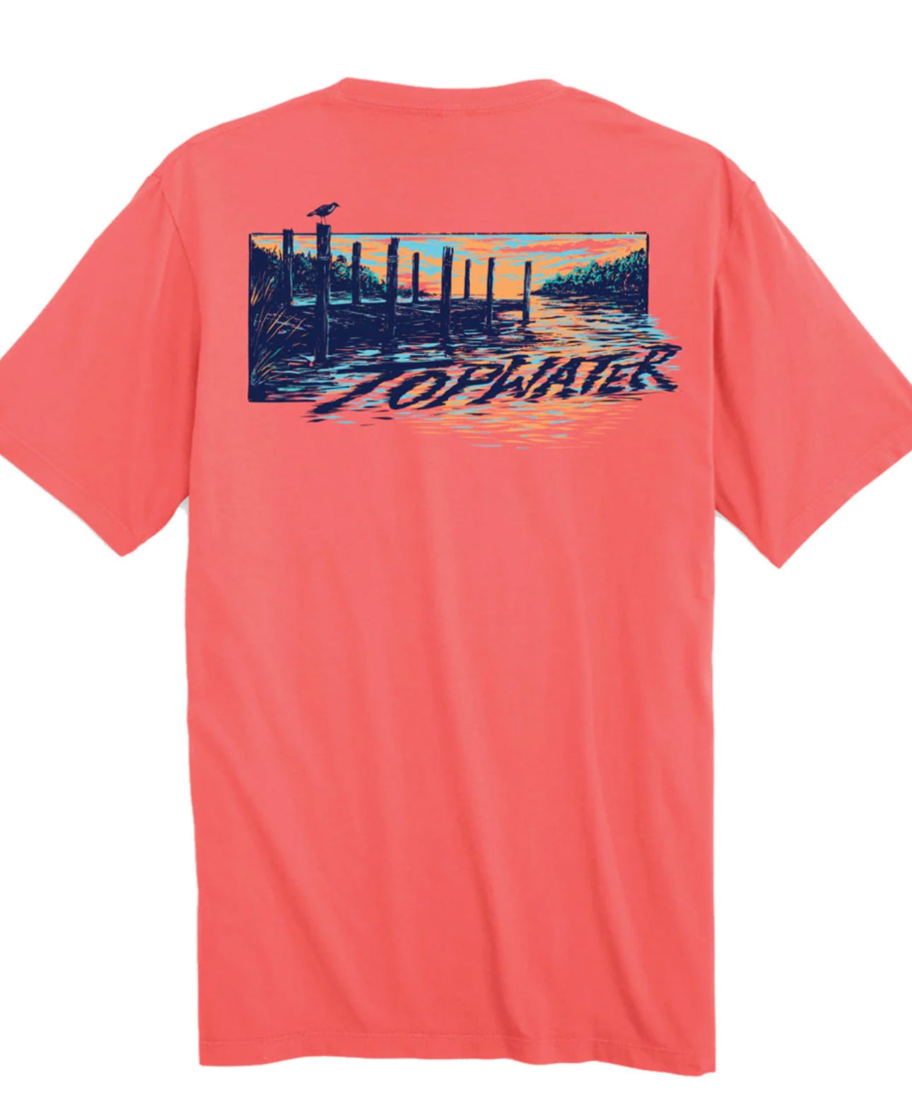 TopWater Sunset Lake Dock T-Shirt