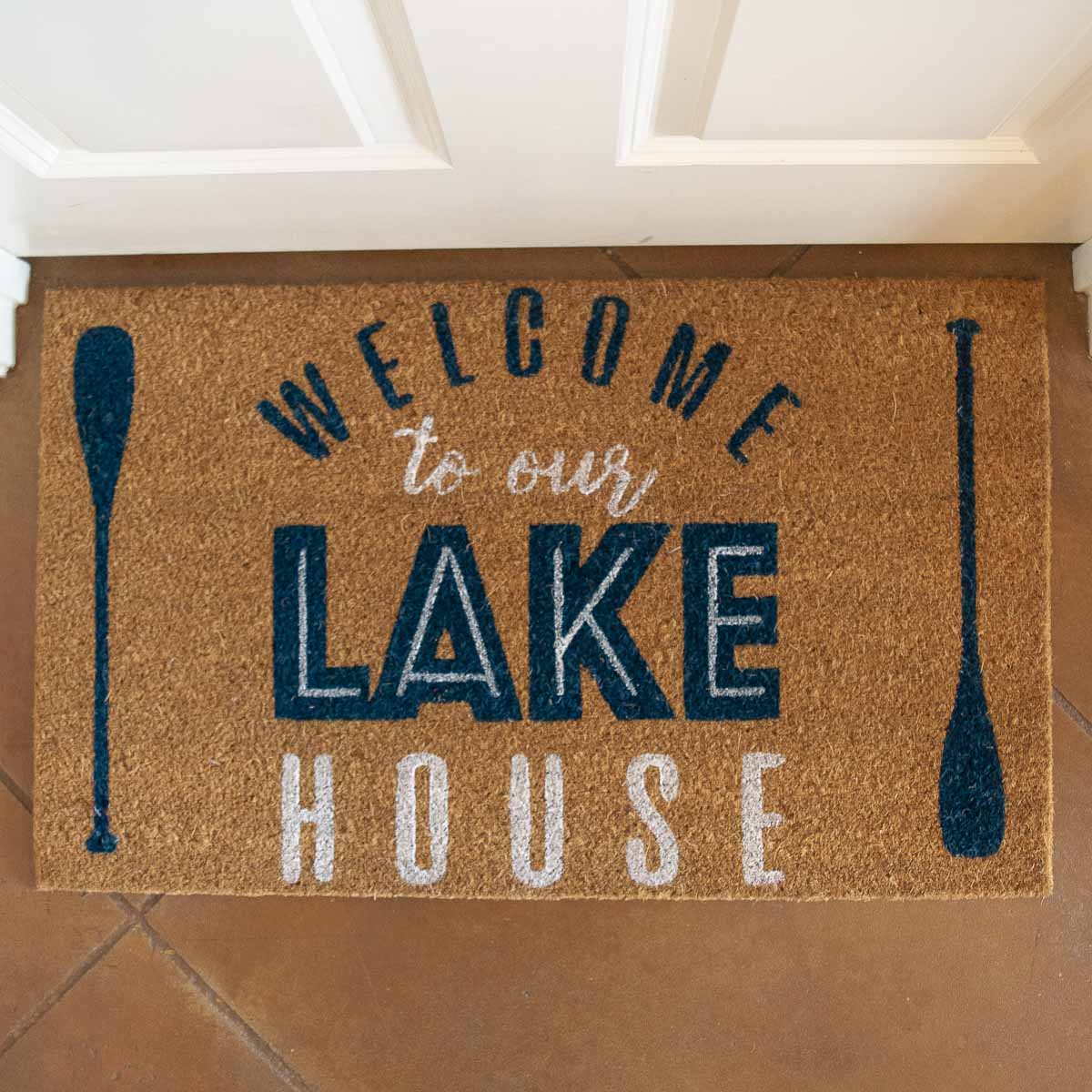 Welcome To The Lake Coir Doormat